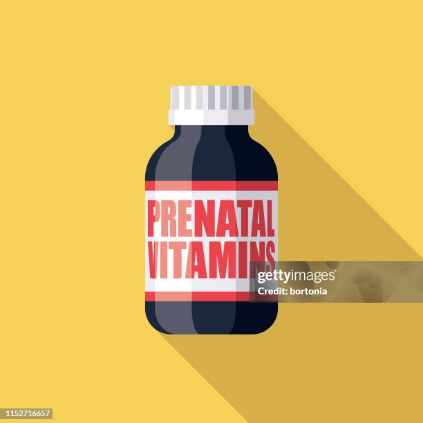 prenatal supplements pregnancy icon - human birth stage stock illustrations