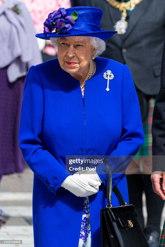 HM Queen And The Duke Of Rothesay Attend Ceremony To Mark The Scottish Parliament