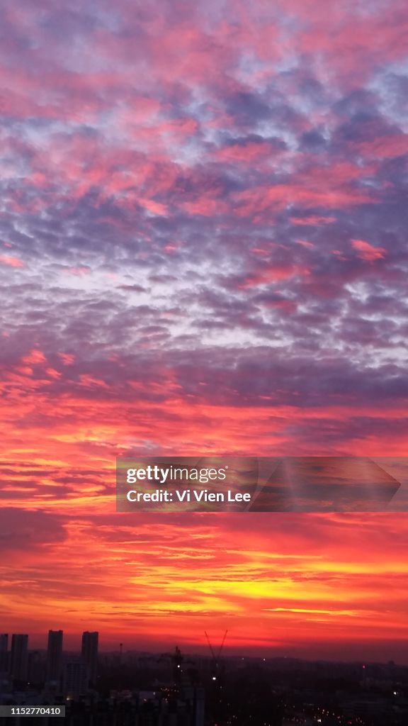 Fiery sunset 2