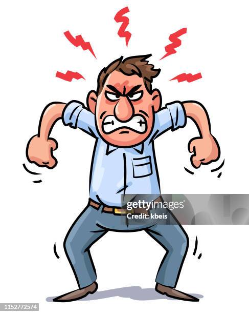 illustrations, cliparts, dessins animés et icônes de homme dans la rage - agression