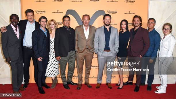 Steven Williams, Keith Cox, Wes Bentley, Kelly Reilly, Gil Birmingham, Kevin Costner, Cole Hauser, Kelsey Chow, Luke Grimes, Kent Alterman and Sarah...
