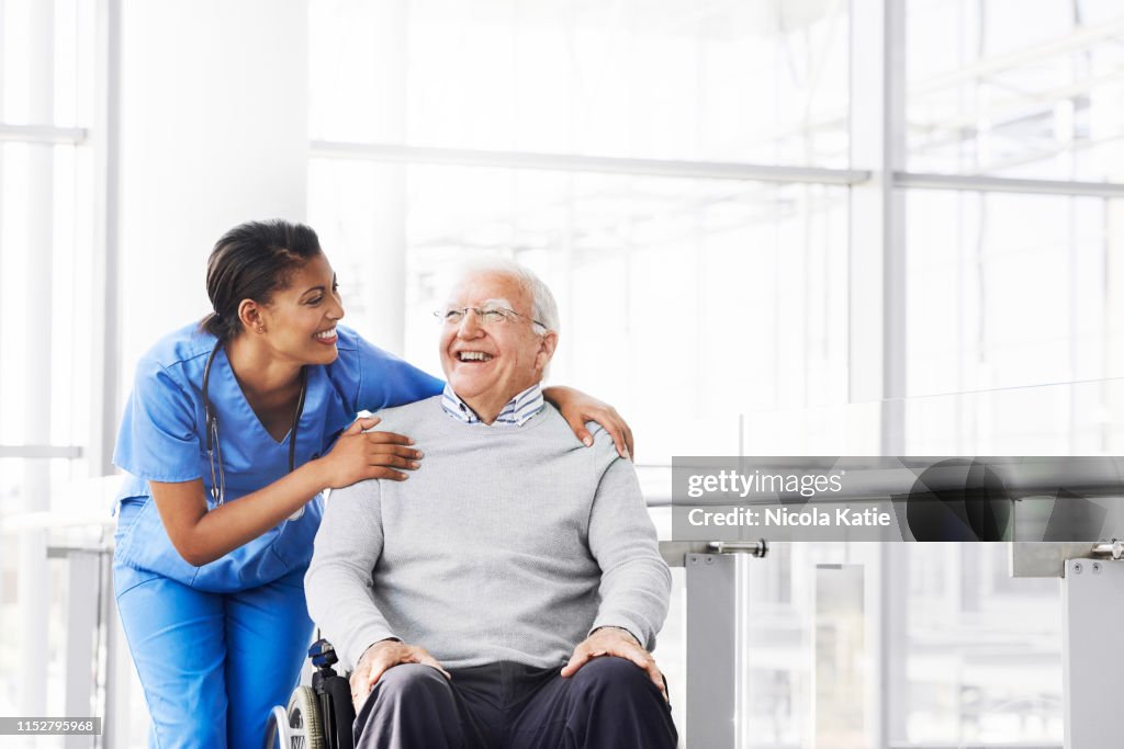 Ela adora ver o paciente feliz