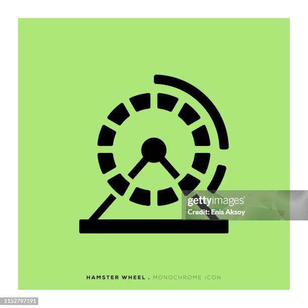 hamster wheel icon - hamster stock illustrations