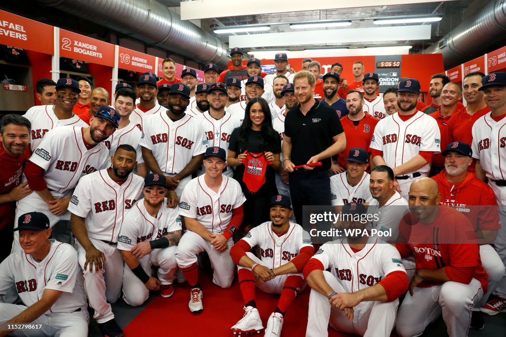The Duke Of Sussex Attends The Boston Red Sox vs New York Yankees Baseball Game