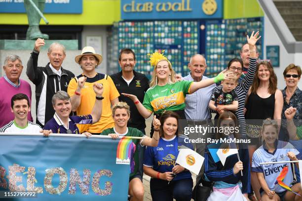 Dublin , Ireland - 29 June 2019; A group including Michael 'Babs' Keating with singer-songwriter and author Brian Kennedy, Alan Kelly, comedian...
