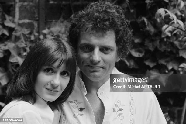 Portrait de Danièle Evenou et Jacques Martin à Paris le 15 mai 1974 en France.