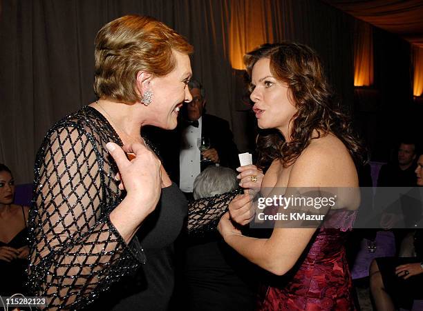 Julie Andrews and Marcia Gay Harden at the PEOPLE/Entertainment Industry Foundation SAG Awards party12866_KM_0046.jpg*EXCLUSIVE*