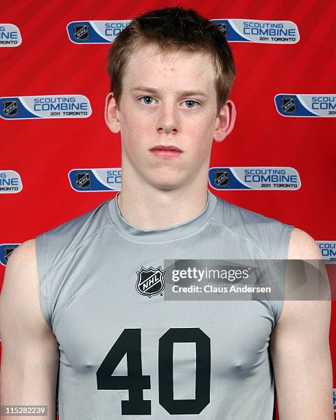 Connor Murphy poses for a portrait prior to testing at the 2011 NHL Combine on June 3, 2011 at the Toronto Congress Centre in Toronto, Canada.