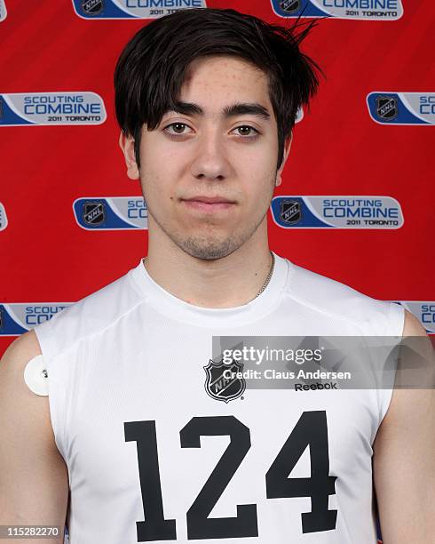 Mika Zibanejad poses for a portrait prior to testing at the 2011 NHL Combine on June 3, 2011 at the Toronto Congress Centre in Toronto, Canada.