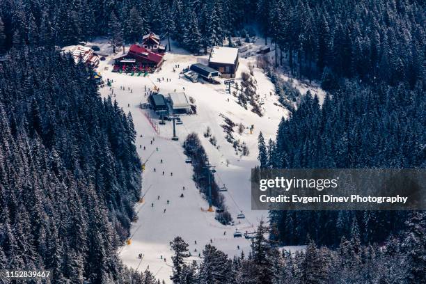 ski area of bansko resort in pirin mountains - bulgaria stock pictures, royalty-free photos & images