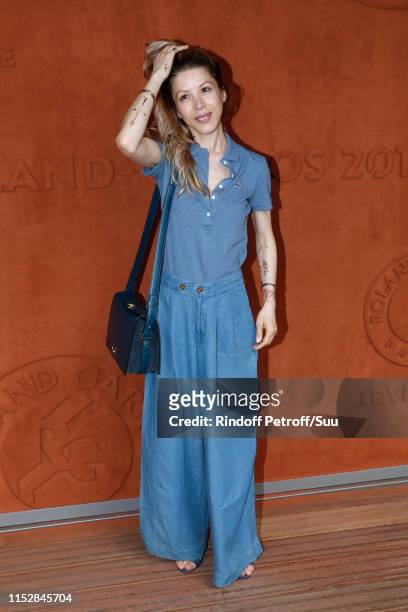 Tristane Banon attends the 2019 French Tennis Open - Day Six at Roland Garros on May 31, 2019 in Paris, France.