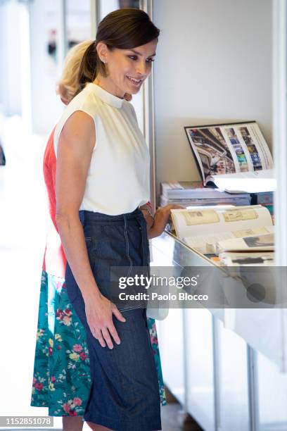 Queen Letizia of Spain attends the opening of Madrid Book Fair on May 31, 2019 in Madrid, Spain.