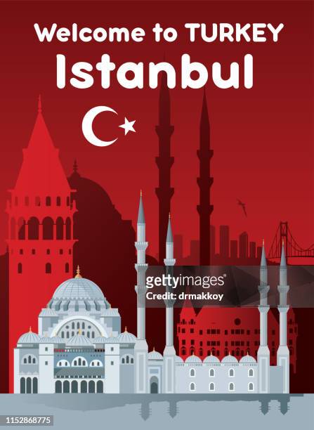 伊斯坦布爾, 歡迎來到土耳其 - pera 幅插畫檔、美工圖案、卡通及圖標