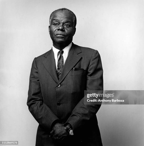 Portrait of American histrian and professor John Henrik Clarke , New York, 1990s.