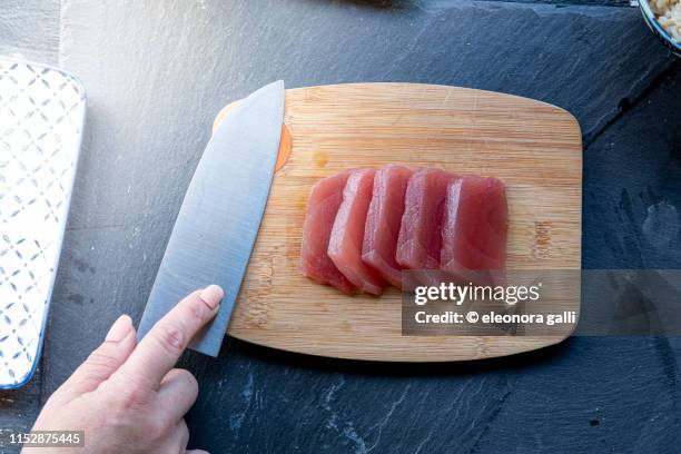 raw tuna - sashimi stock pictures, royalty-free photos & images