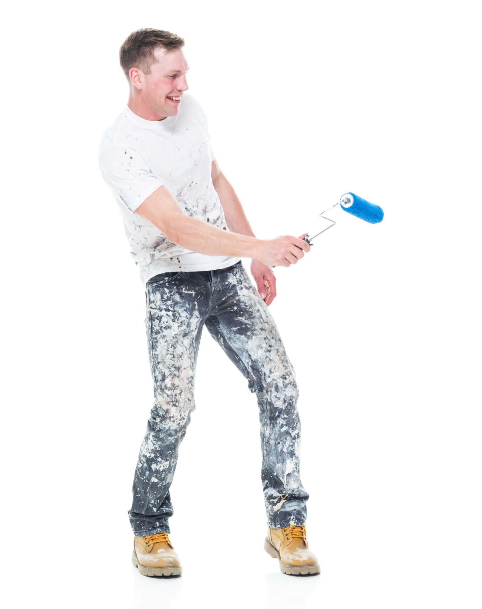 hombre pintando