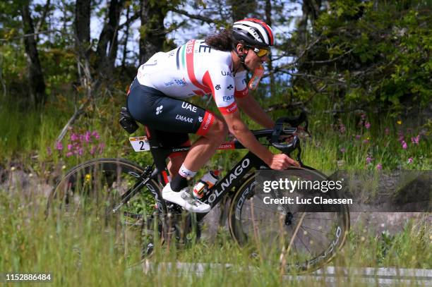 Roberto Ferrari of Italy and UAE - Team Emirates / Feeding / during the 9th Tour of Norway 2019 - Stage 4 a 224,4km stage from Arendal to Sandefjord...