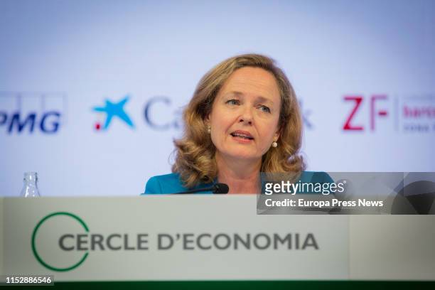 The minister of Economy, Nadia Calviño, participates in the session ‘Horizontes y perspectivas de la economia I’ in the XXXV Meeting of the Circle of...