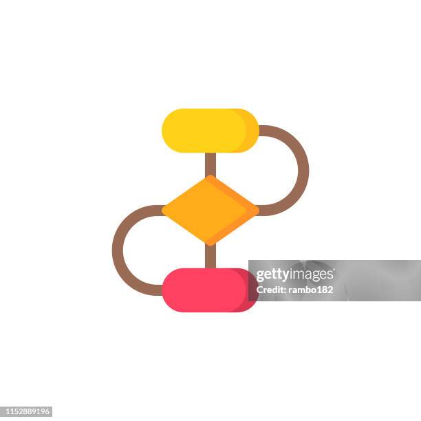 diagram flat icon. pixel perfect. for mobile and web. - network diagram clip art stock illustrations