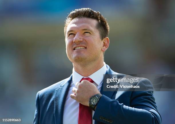 Television presenter and ICC commentator Graeme Smith before the Group Stage match of the ICC Cricket World Cup 2019 between England and South Africa...