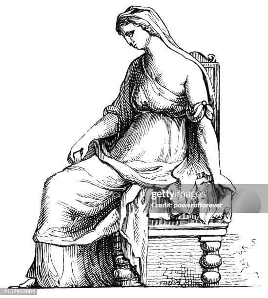 ilustrações de stock, clip art, desenhos animados e ícones de persephone goddess of the underworld - ancient greek - mitologia grega