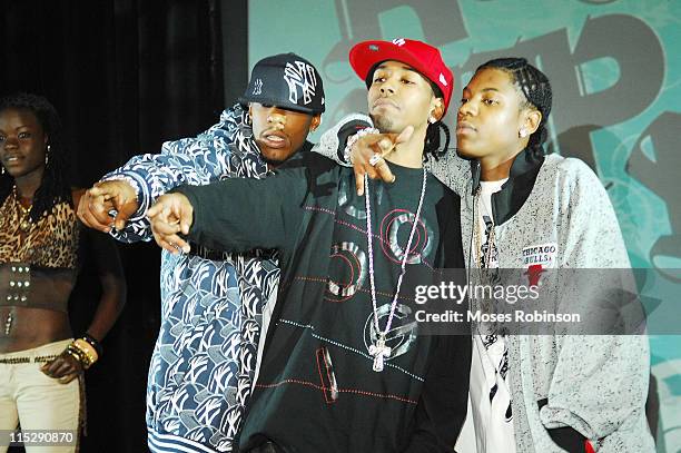 Dr@ftpick$ perform on stage at the " We Hear The Future" at the Billboard R&B Hip-Hop Conference at the Renaissance Hotel on November 30th, 2007 in...