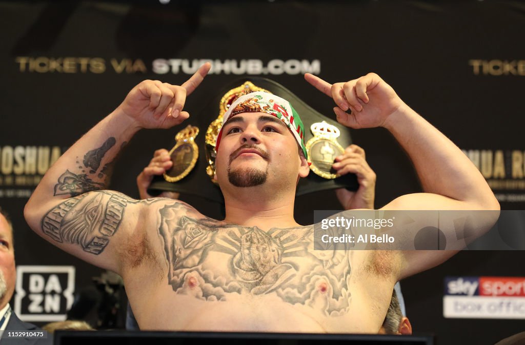 Anthony Joshua v Andy Ruiz Jr. - Weigh-in