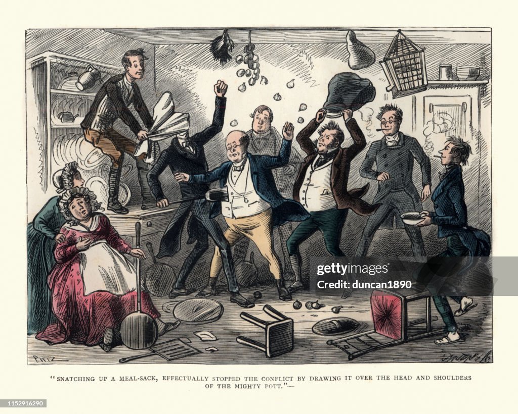 Snatching Papers Reference Dickens Pickwick Papers Snatching Up A Mealsack High-Res Vector Graphic ...