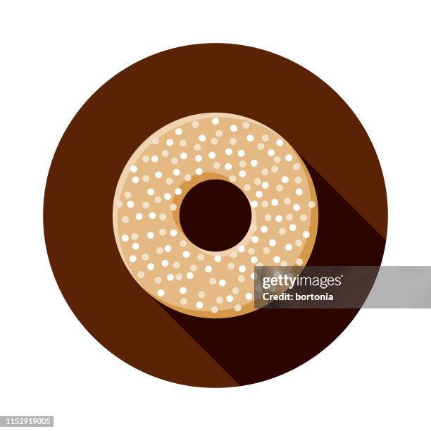 powdered sugar donut icon - powdered donuts stock illustrations