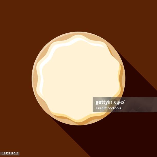 vanilla glazed donut icon - vanilla cake stock illustrations