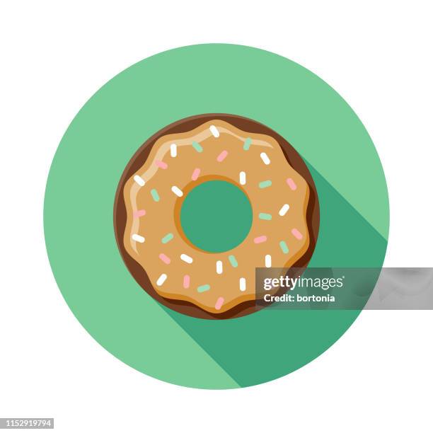 caramel dipped chocolate donut icon - vanilla extract stock illustrations