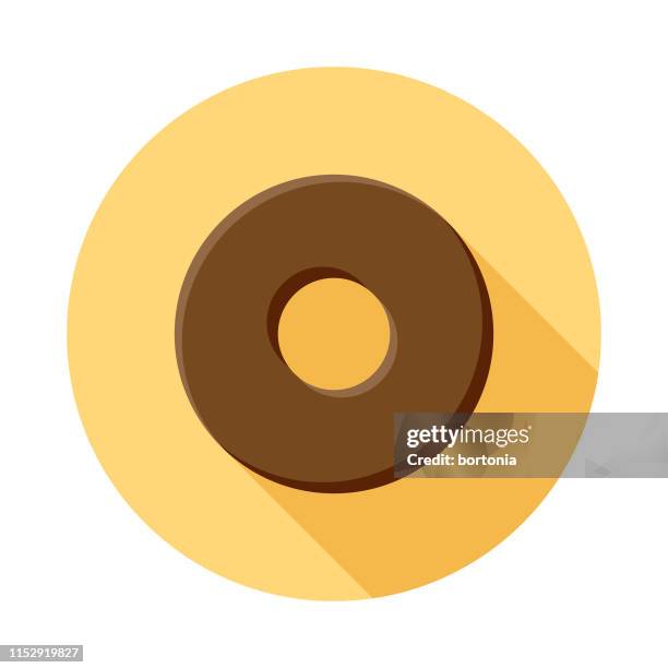 chocolate donut icon - vanilla cake stock illustrations