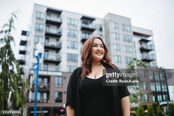 portrait of confident hispanic woman - tacoma washington stock pictures, royalty-free photos & images