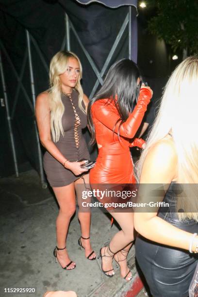 Stassie Karanikolaou and Kylie Jenner are seen on June 30, 2019 in Los Angeles, California.