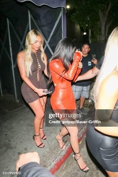 Stassie Karanikolaou and Kylie Jenner are seen on June 30, 2019 in Los Angeles, California.