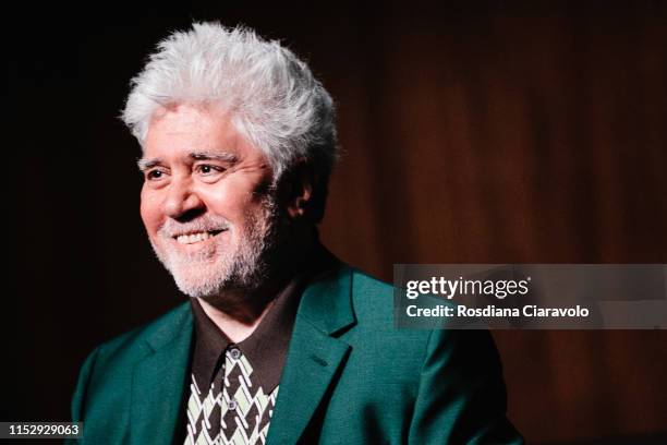 Spanish filmmaker, director, screenwriter, producer, and former actor Pedro Almodovar attends the presentation of the "Soggettiva Pedro Almodóvar" at...