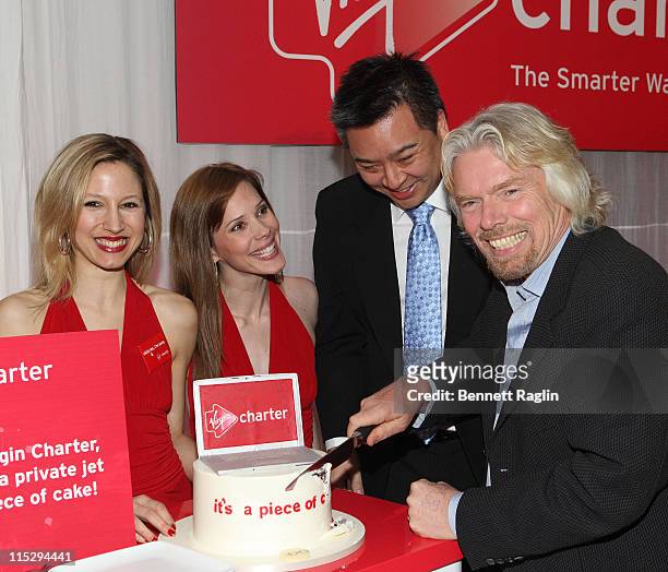 Actor Rex Lee and Sir Richard Branson Chairman of Virgin Group attend the Virgin Charter Launch party on March 3, 2008 in New York City.