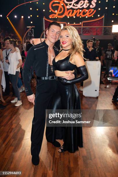 Evgeny Vinokurov and Evelyn Burdecki are seen during the 10th show of the 12th season of the television competition "Let's Dance" on May 31, 2019 in...