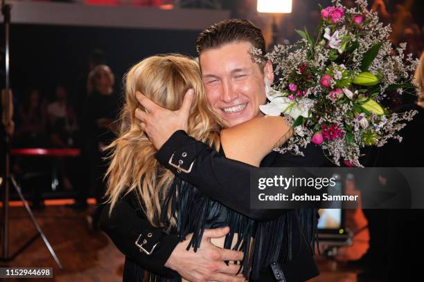 Evelyn Burdecki and Evgeny Vinokurov are seen during the 10th show of the 12th season of the television competition "Let's Dance" on May 31, 2019 in...