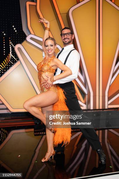 Isabel Edvardsson and Benjamin Piwko are seen during the 10th show of the 12th season of the television competition "Let's Dance" on May 31, 2019 in...
