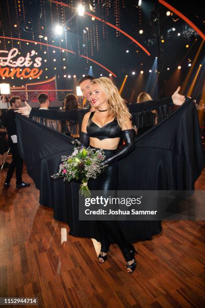 Evgeny Vinokurov and Evelyn Burdecki are seen during the 10th show of the 12th season of the television competition "Let's Dance" on May 31, 2019 in...