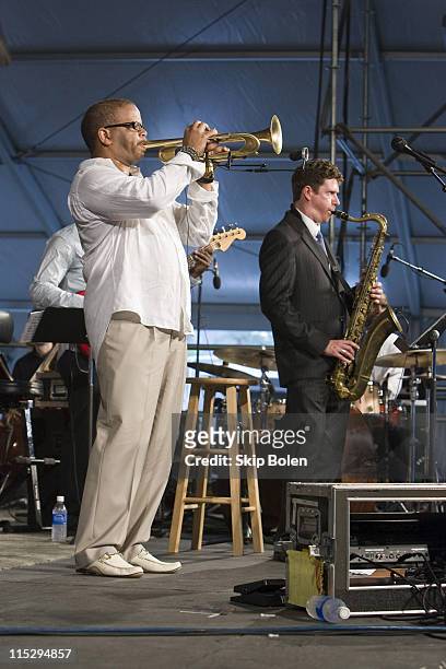 Trumpeter Terence Blanchard presents A Tale of God's Will featuring The Louisiana Philharmonic Orchestra on the WWOZ Jazz Tent stage at the 39th...
