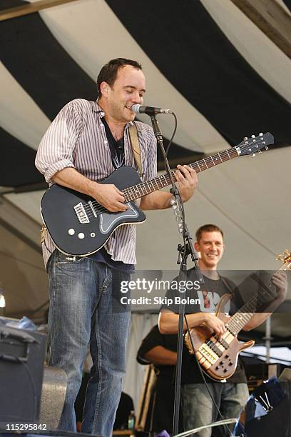 Dave Matthews and Stefan Lessard of Dave Matthews Band at JazzFest