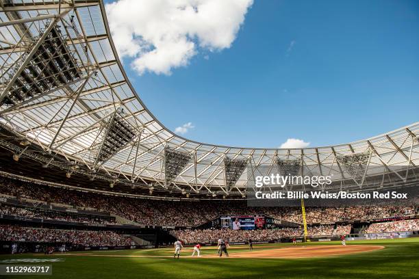 General view during the game two of the 2019 Major League Baseball London Series between the Boston Red Sox and the New York Yankees on June 30, 2019...