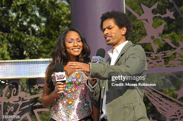 Danella Sealock and Toure host on the Black Carpet at the 2008 BET Hip Hop Awards at the Boisfeuillet Jones Atlanta Civic Center on October 18, 2008...