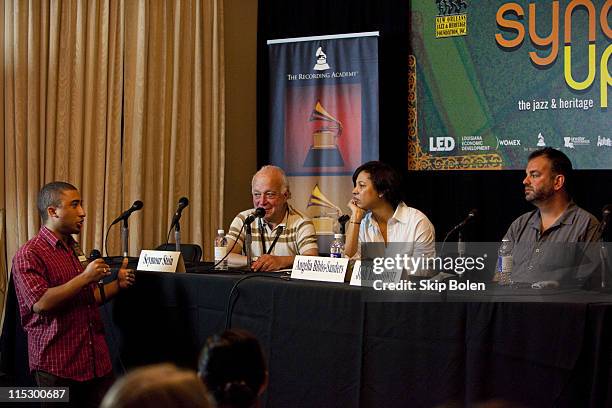 Founder of Sire Records Seymour Stein, Recording Academy executive Angelia Bibbs-Sanders and head of music for Grey Worldwide Advertising Agency Josh...