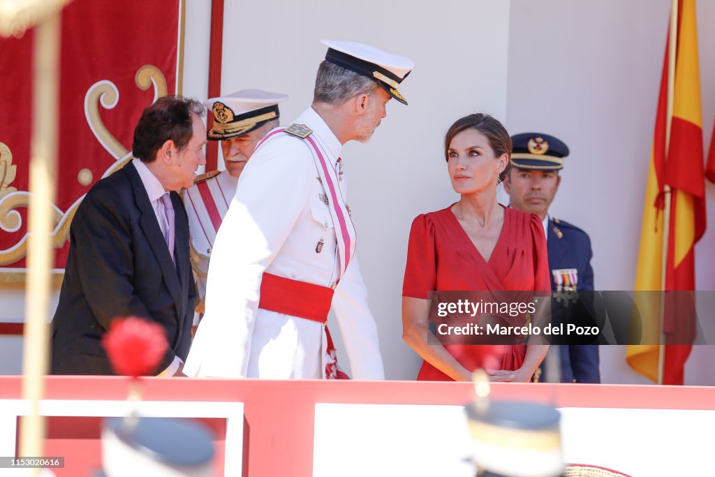 Spanish Royals Attend Armed Forces Day In Seville