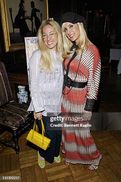 Alison Goldenstein and Tracy Stern during The National Arts Club and Tracy Stern host a Salon Tea Party for Artist Damon Johnson at The National Arts...