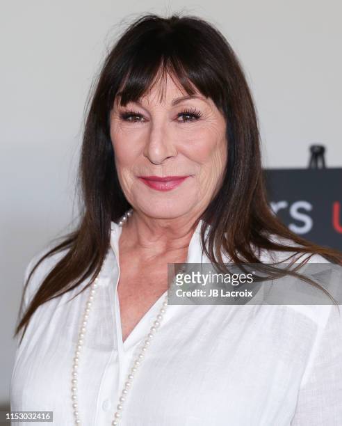 Anjelica Houston attends 70th birthday party for PETA President Ingrid Newkirk hosted by Anjelica Houston at Plant Food + Wine on June 30, 2019 in...