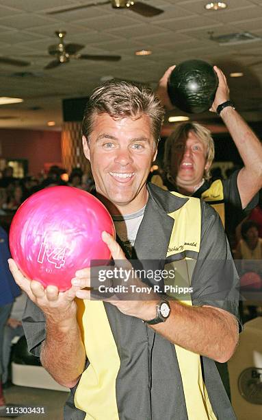 Richie McDonald and Keech Rainwater from Lonestar during Lonestar And Friends Strike Out For The Kids - 2nd Annual Bowling Party for St. Jude...